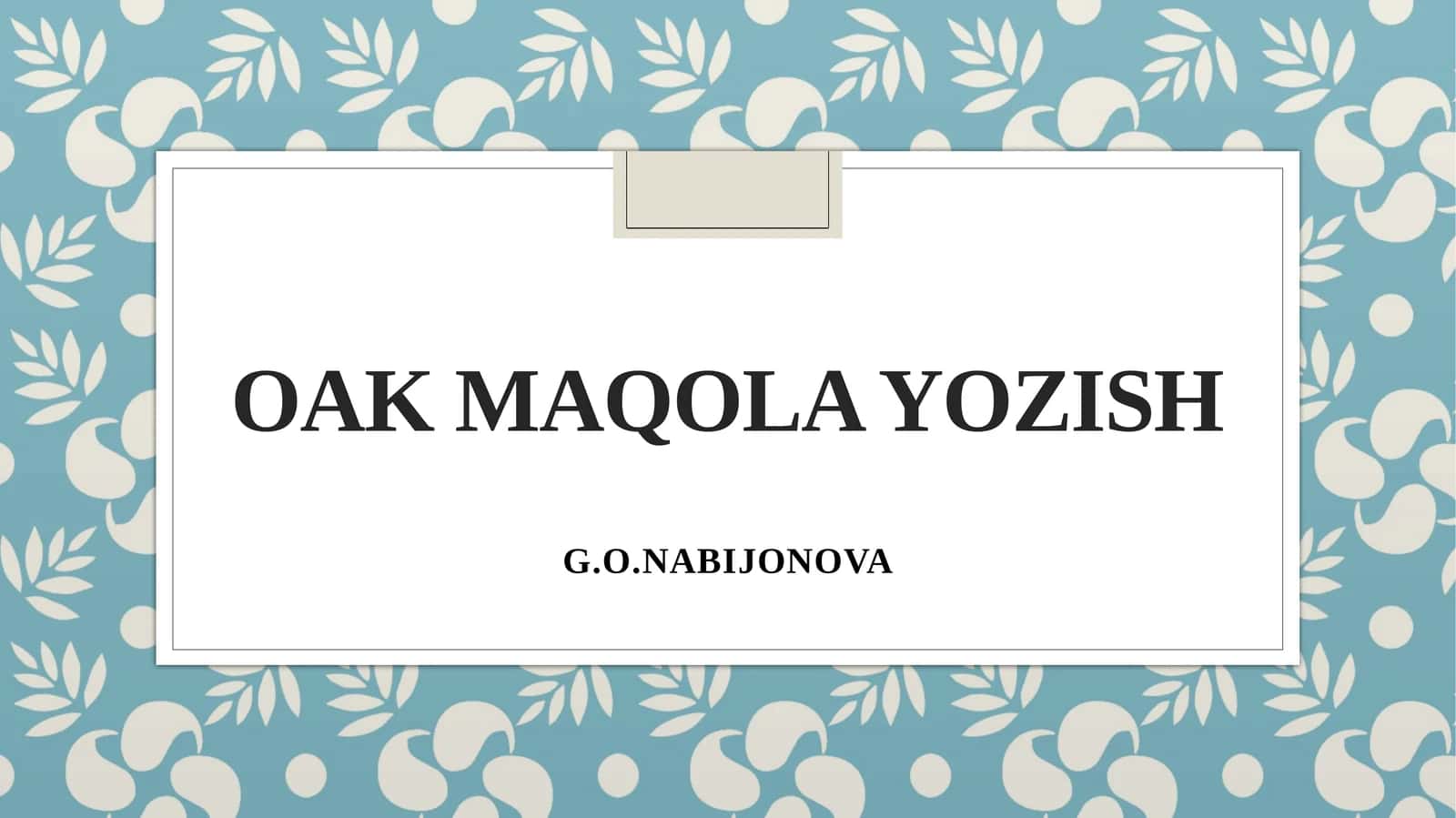 OAKmaqolasinima?