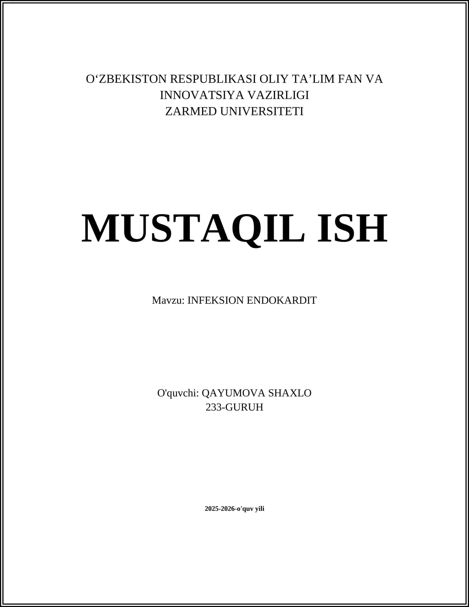 INFEKSION ENDOKARDIT