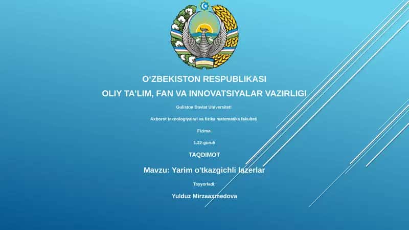 Yarim o'tkazgichli lazerlar