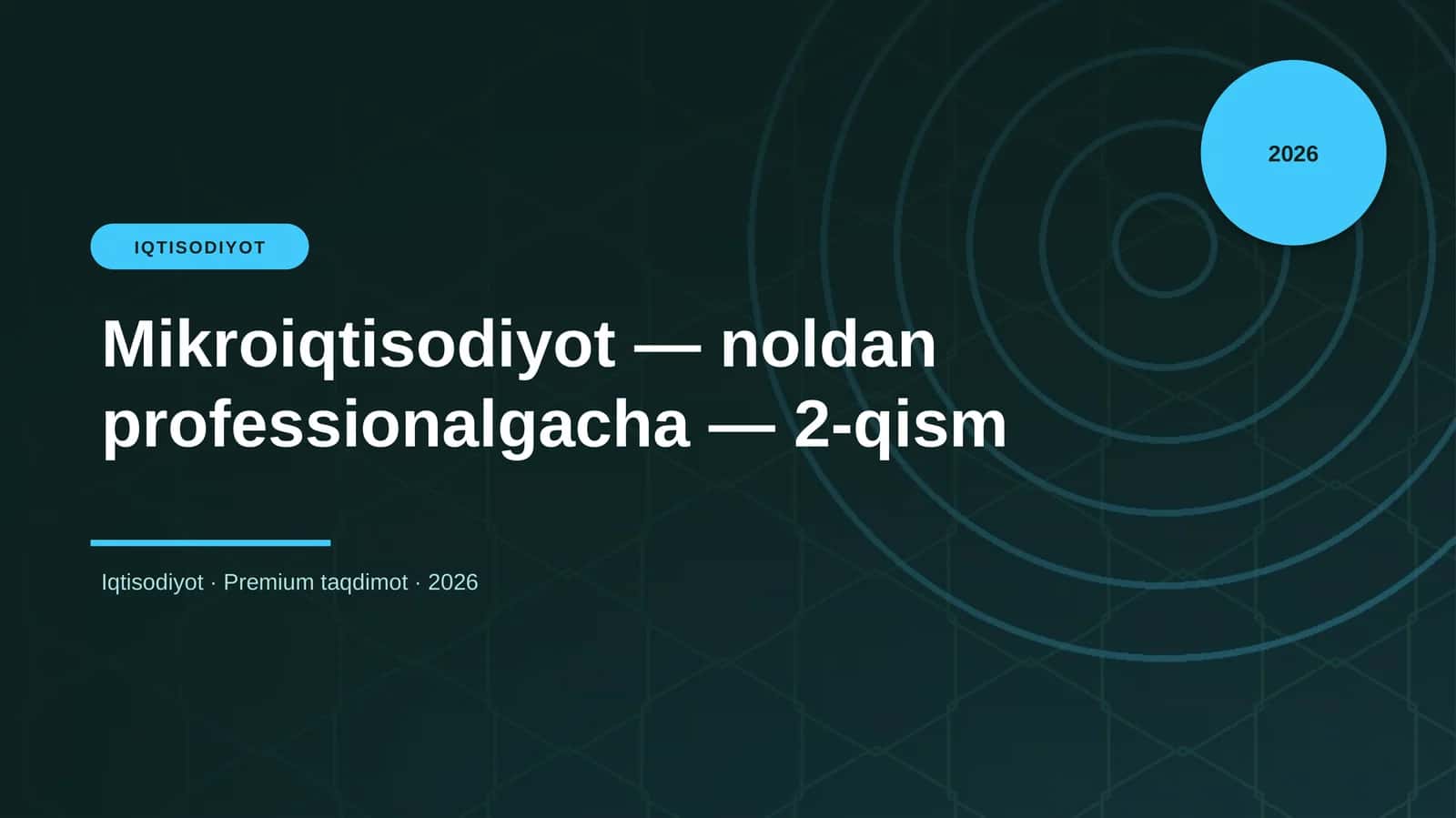 Mikroiqtisodiyot — noldan professionalgacha — 2-qism