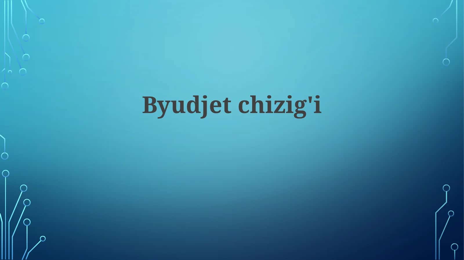 Byudjet Chizig'i Qo'llanmalari
