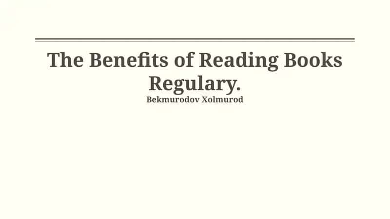 The Benefits of Reading Books Regulary