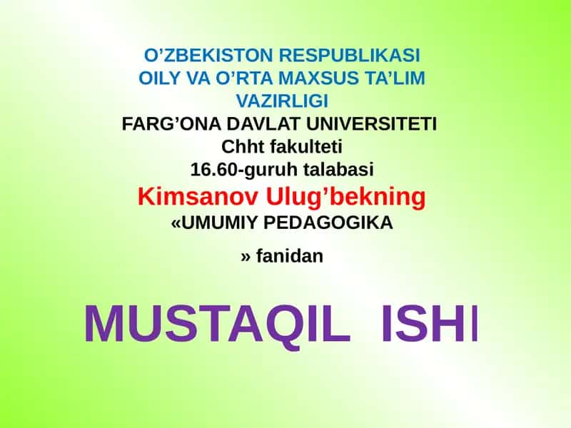 Yusuf Xos Xojib asarlarining tarbiyaviy axamiyati.