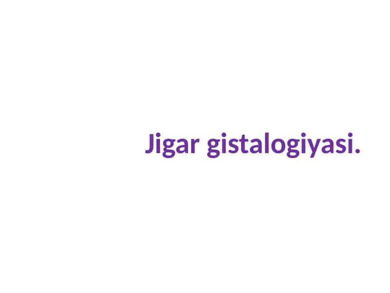 Jigar gistalogiyasi