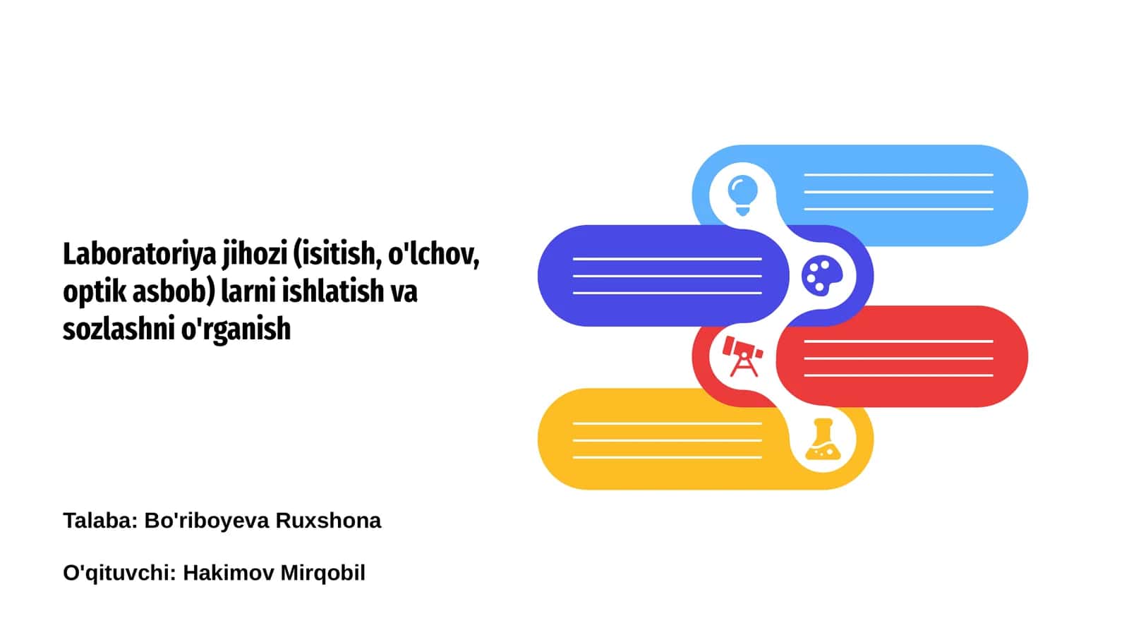 Laboratoriya jihozi bilan tanishish