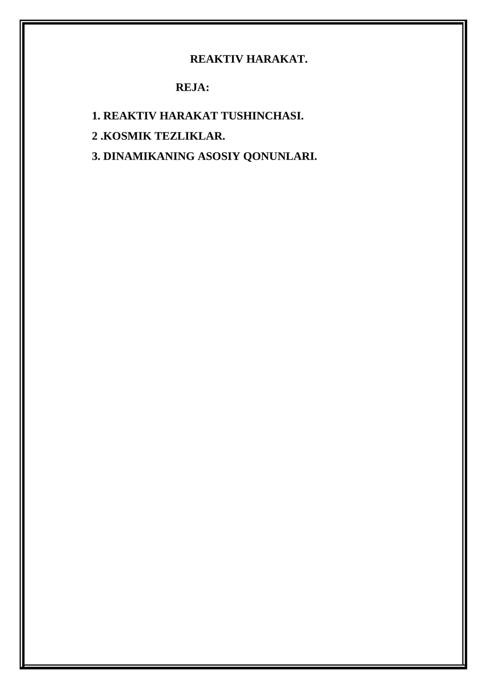REAKTIV HARAKAT