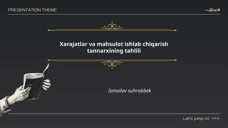 Xarajatlar va mahsulot ishlab chiqarish tannarxining tahlili