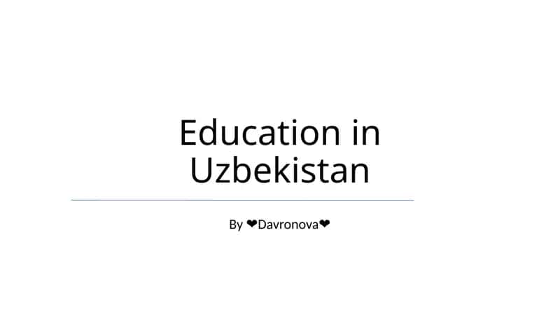 Education in Uzbekistan