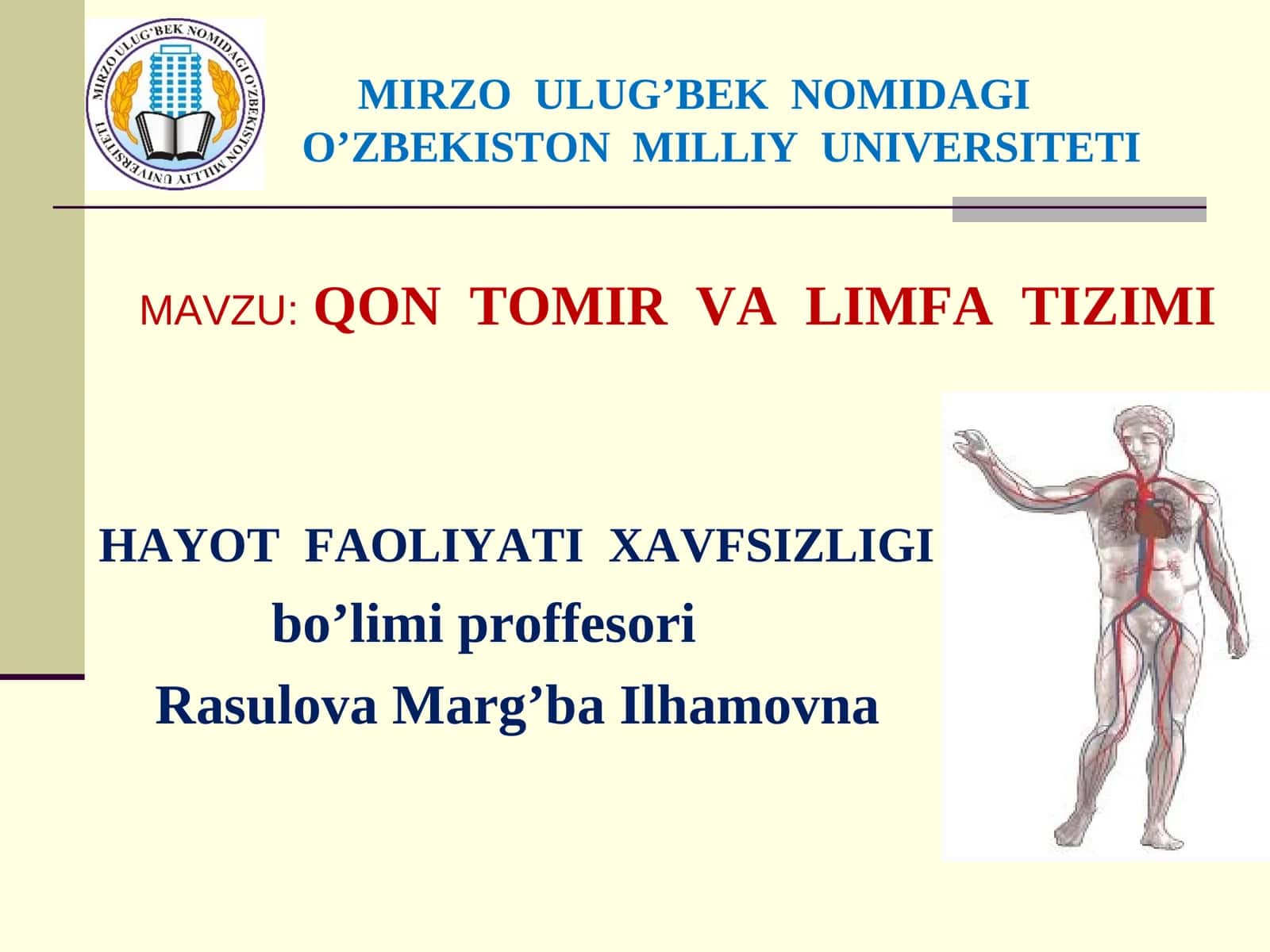 QON TOMIR VA LIMFA TIZIMI