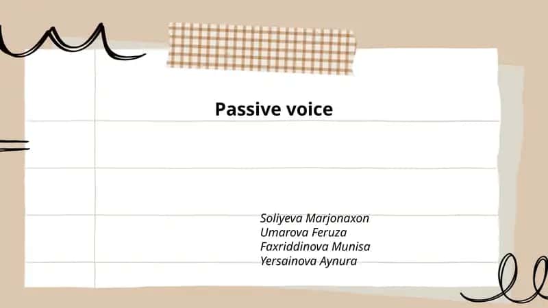 Passive voice