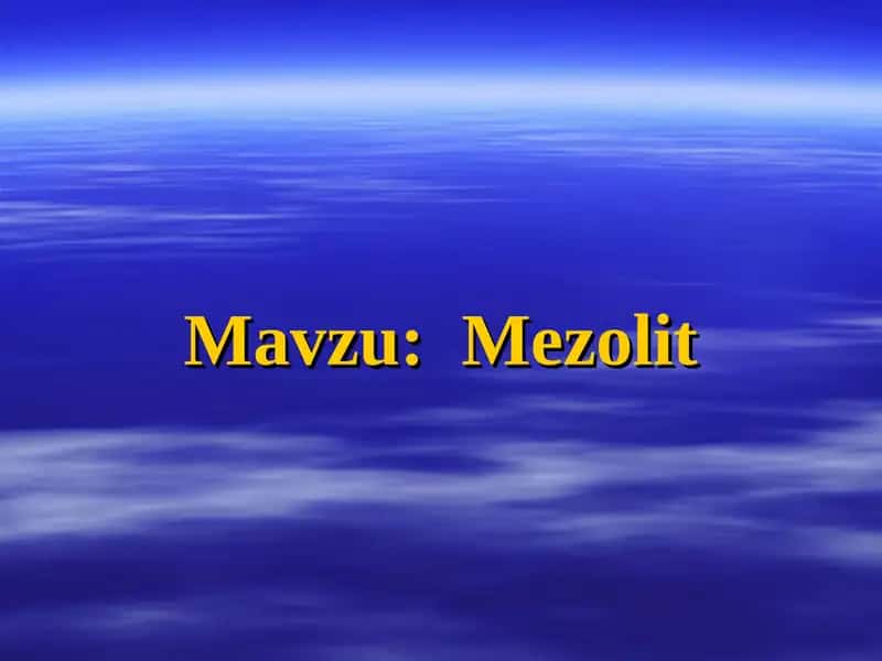 Mezolit