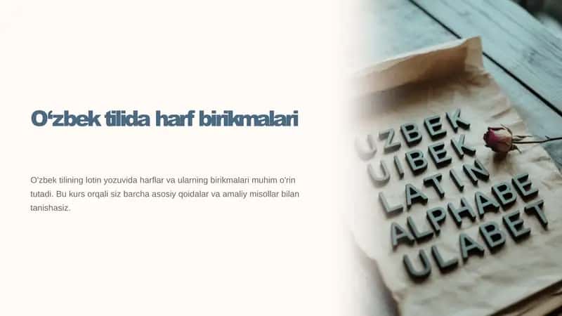 O‘zbek tilida harf birikmalari