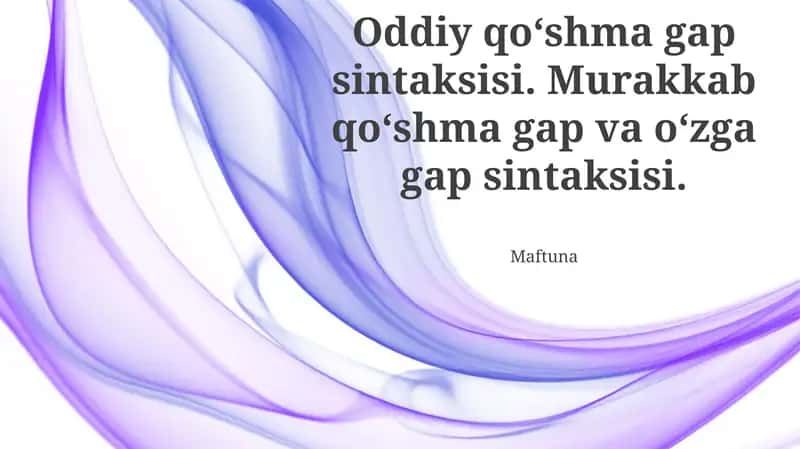 Murakkab gap sintaksisi