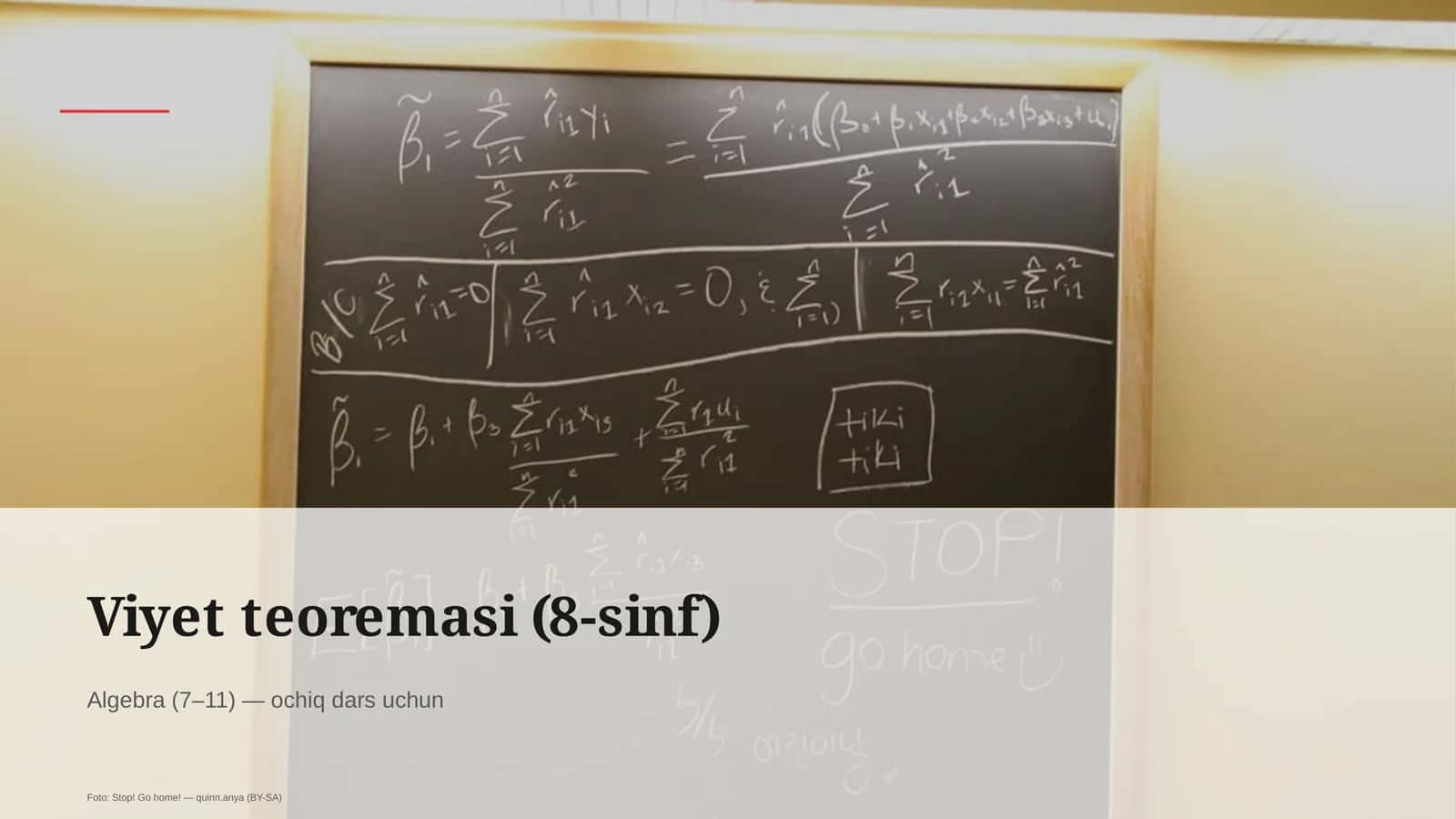 Viyet teoremasi (8-sinf)