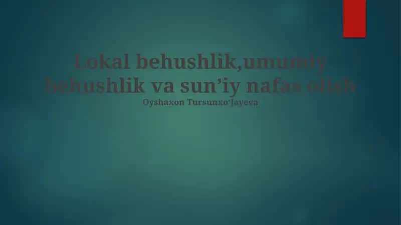 Sun'iy nafas olish usullari
