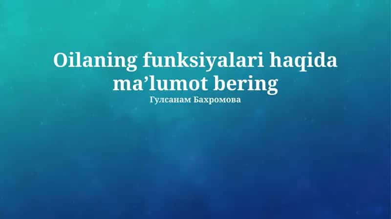 Neft kimyosi va uning ahamiyati