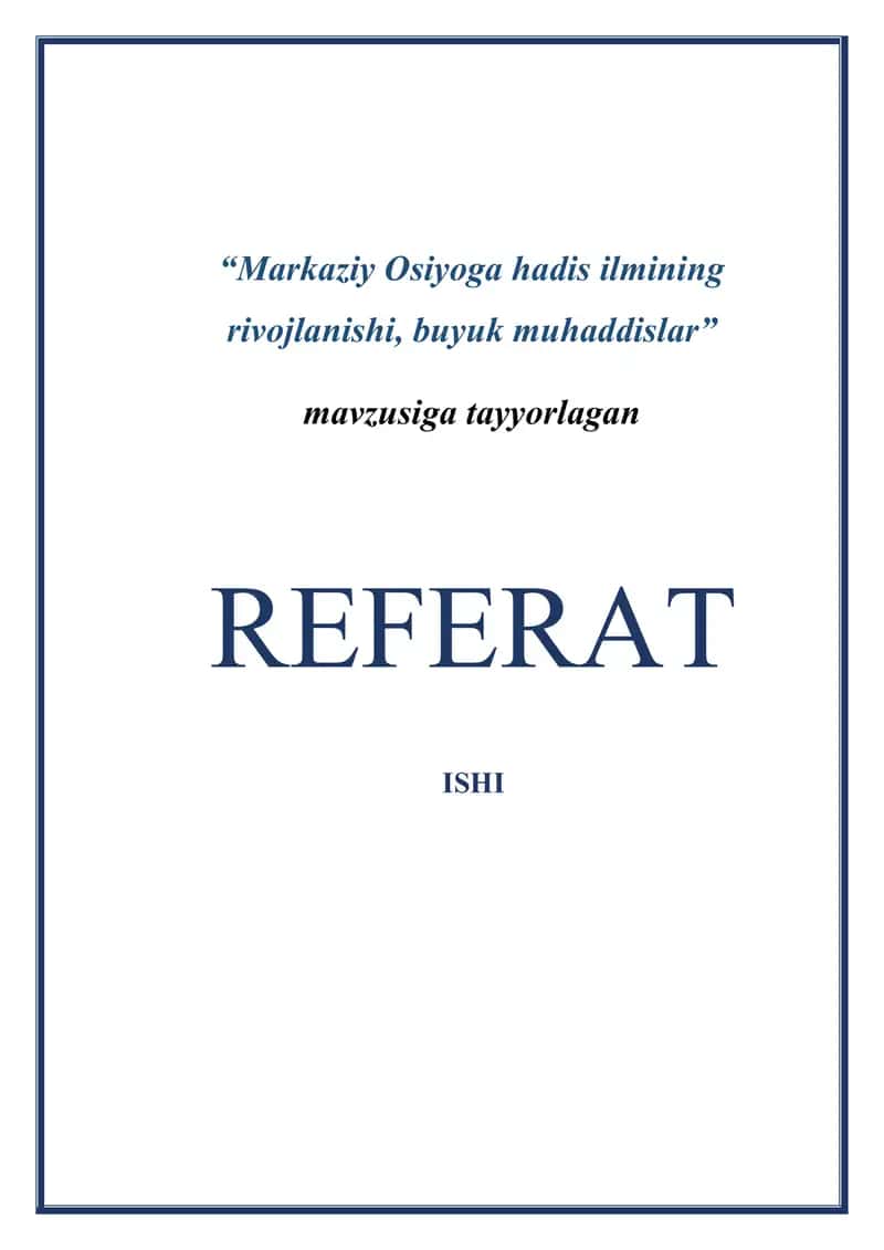 Markaziy Osiyoga hadis ilmining rivojlanishi, buyuk muhaddislar