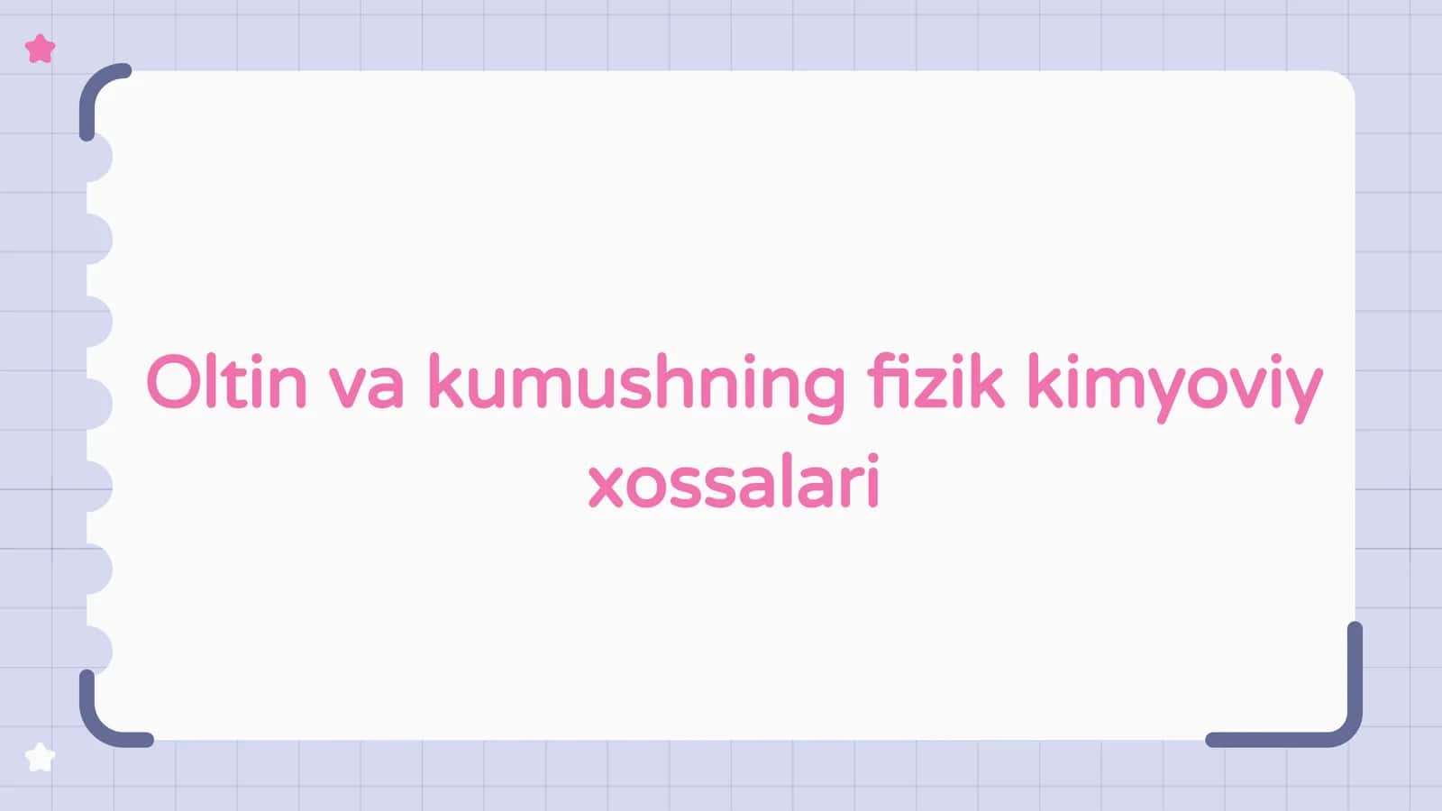 Oltin va kumushning fizik-kimyoviy xossalari