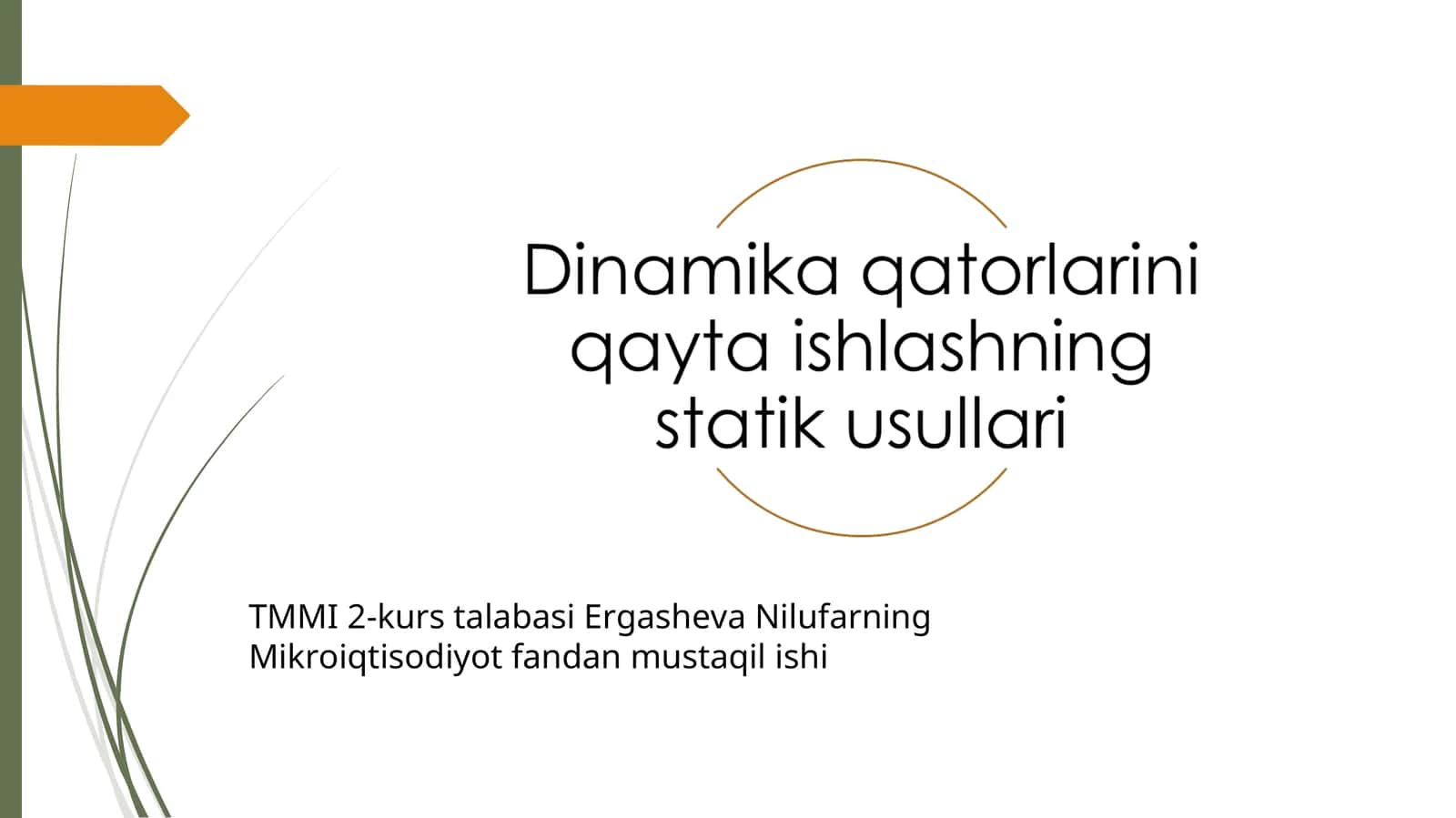 Mikroiqtisodiyot fandan mustaqil ishi