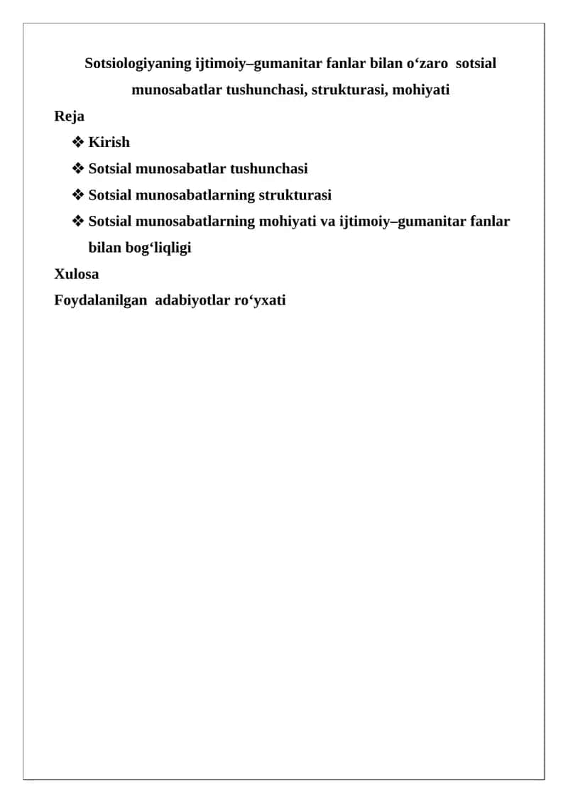 Sotsiologiya fanidan maqolalar