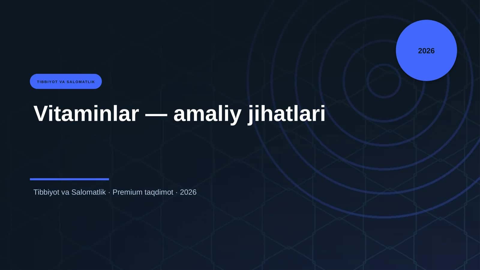 Vitaminlar — amaliy jihatlari
