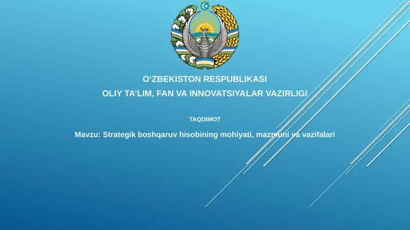 Strategik Menejment Hisobi