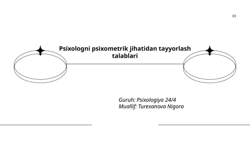 Psixologni psixometrik jihatidan tayyorlash talablari