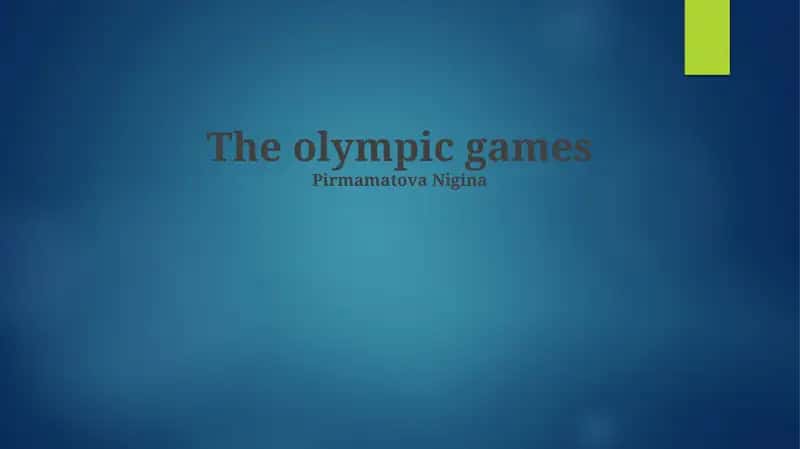 The Olympic Games