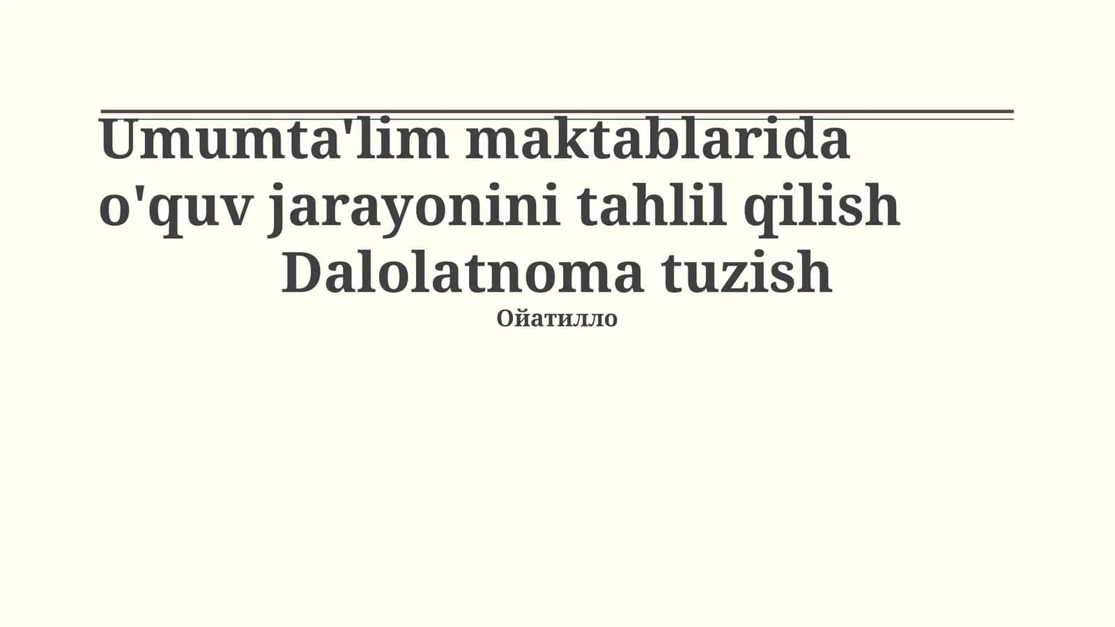 Ta'limning Maqsadlari va Vazifalari