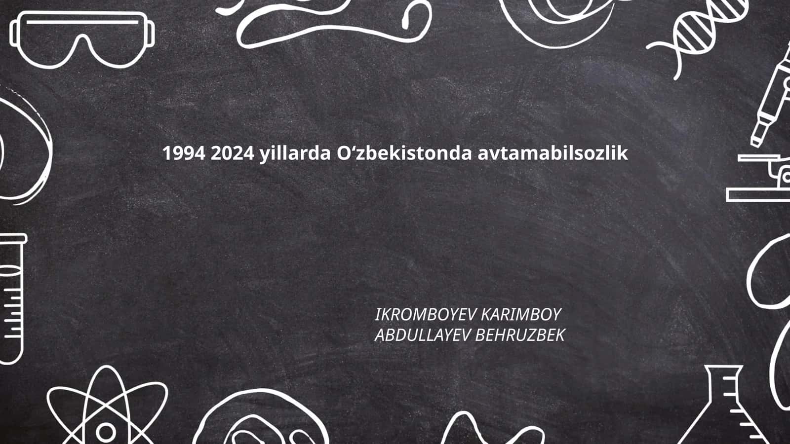 O'zbekistonda avtomobilsozlik sanoati