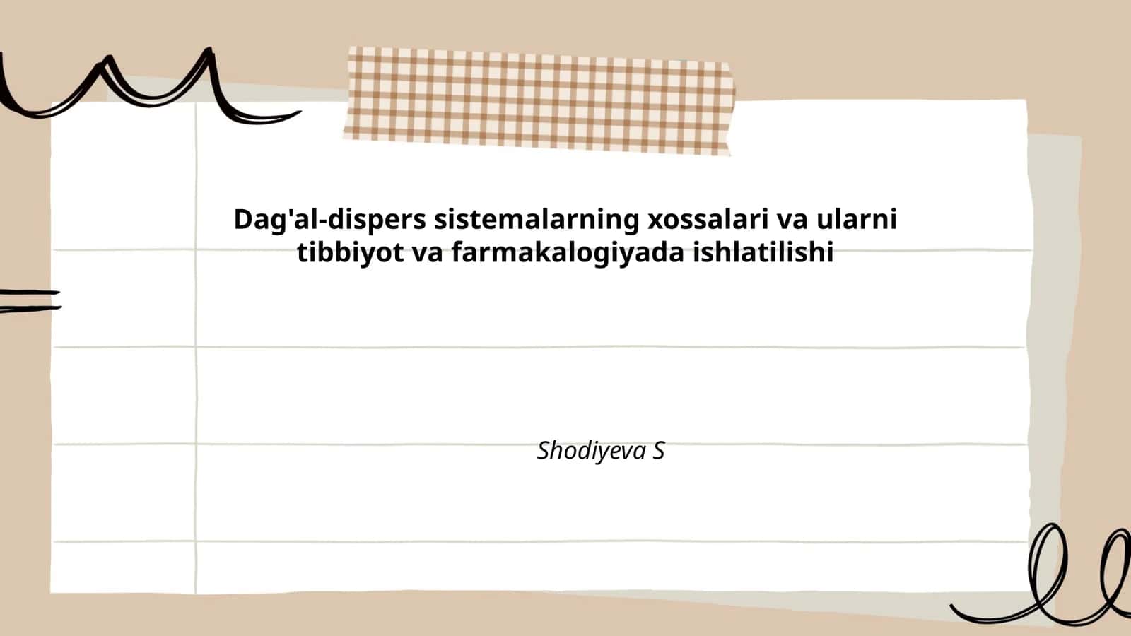 Dag'al-dispers sistemalar turlari