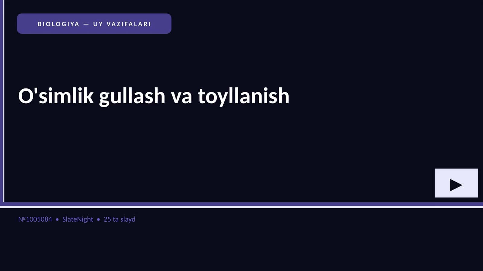 O'simlik gullash va toyllanish