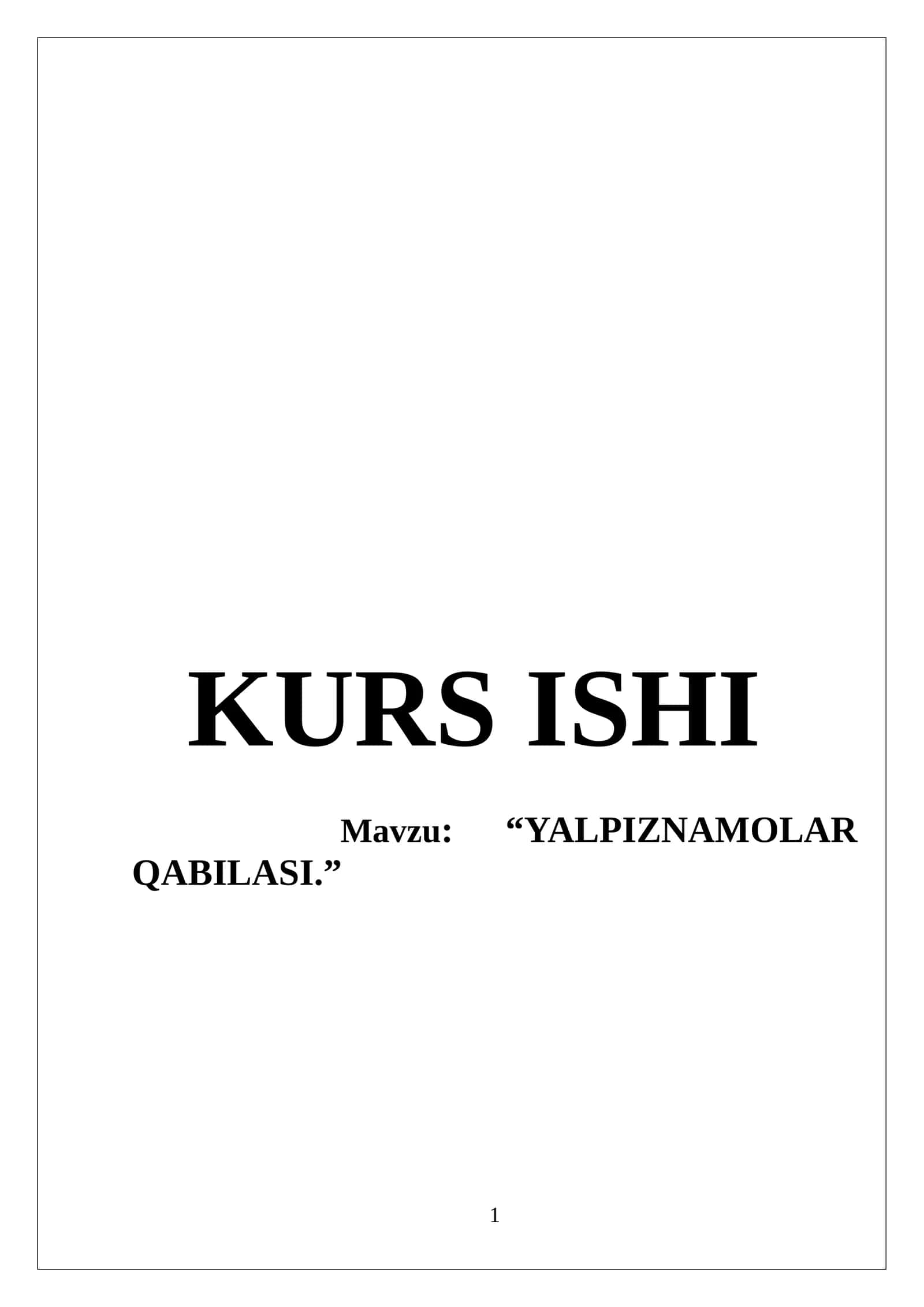 YALPIZNAMOLAR QABILASI