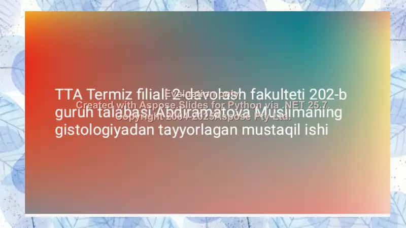 Biologiya fanidan elektron darslik