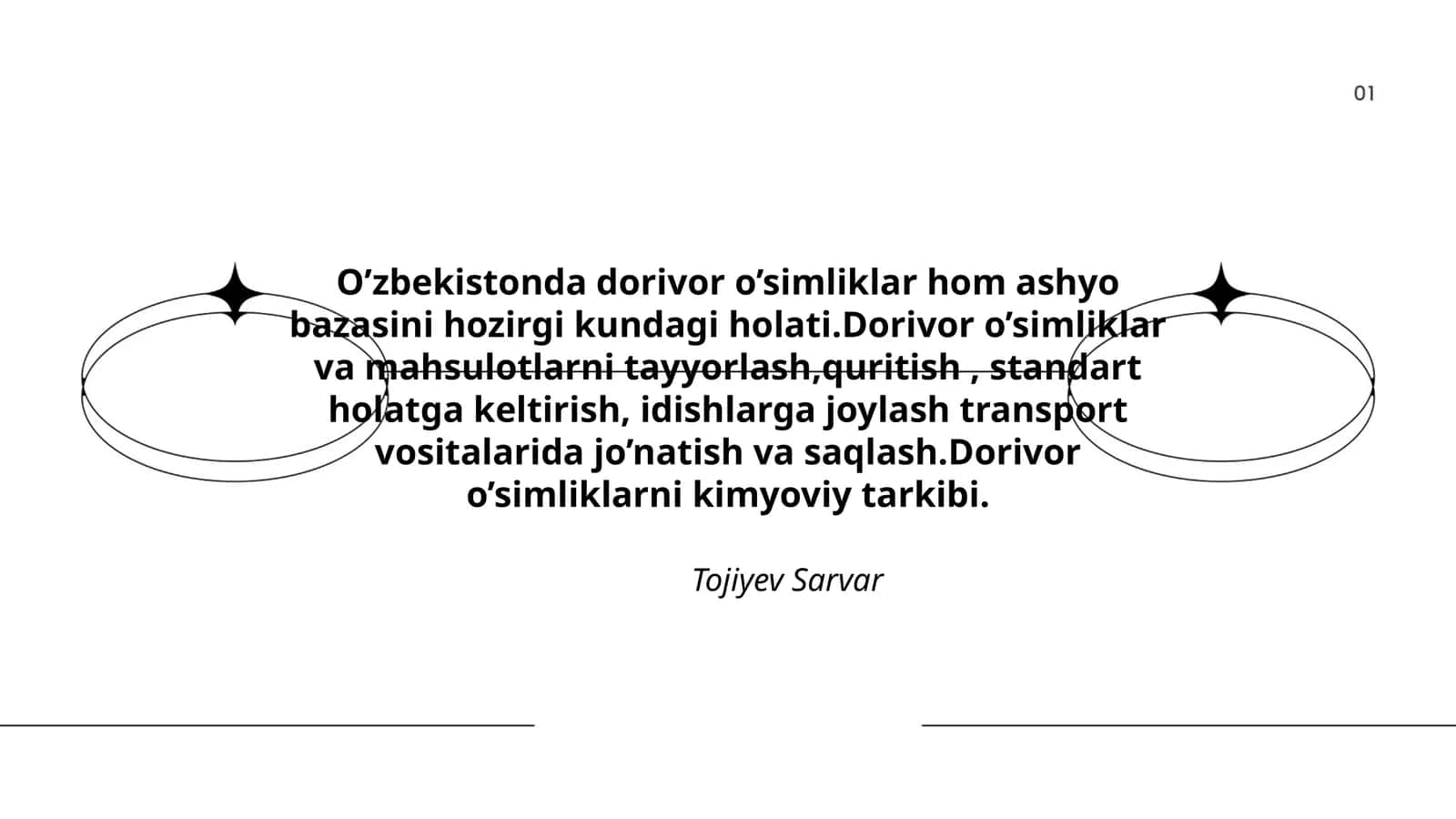 Dorivor o’simliklar hom ashyo bazasi