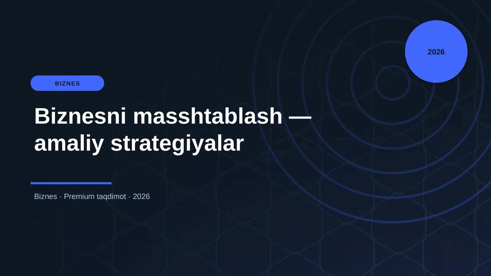 Biznesni masshtablash — amaliy strategiyalar