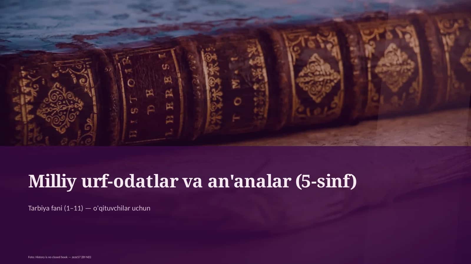 Milliy urf-odatlar va an'analar (5-sinf)
