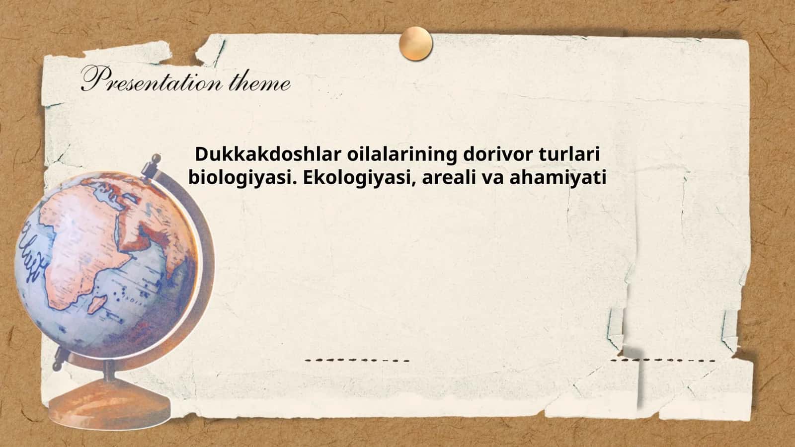 Dukkakdoshlar oilalarining dorivor turlari biologiyasi. Ekologiyasi, areali va ahamiyati