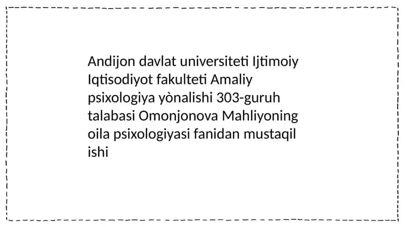 Oilaviy munosabatlarda sevgi va muhabbat psixologiyasi