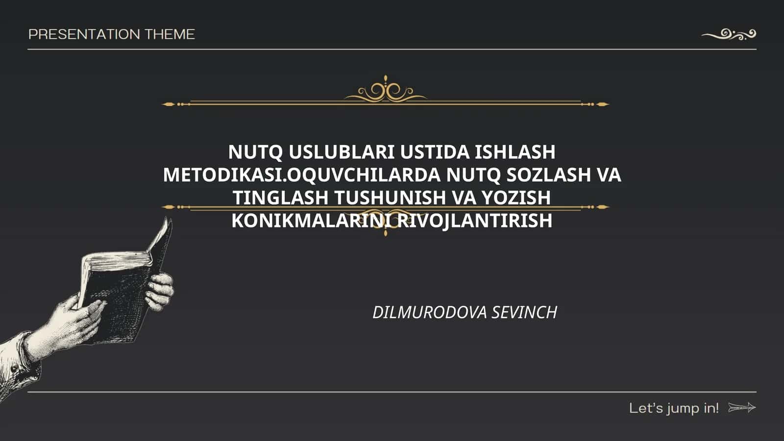NUTQ USLUBLARI USTIDA ISHLASH METODIKASI.OQUVCHILARDA NUTQ SOZLASH VA TINGLASH TUSHUNISH VA YOZISH KONIKMALARINI RIVOJLANTIRISH