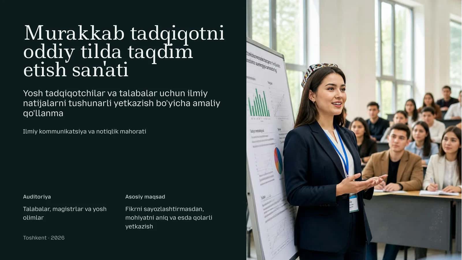Murakkab tadqiqotni oddiy tilda taqdim etish san'ati