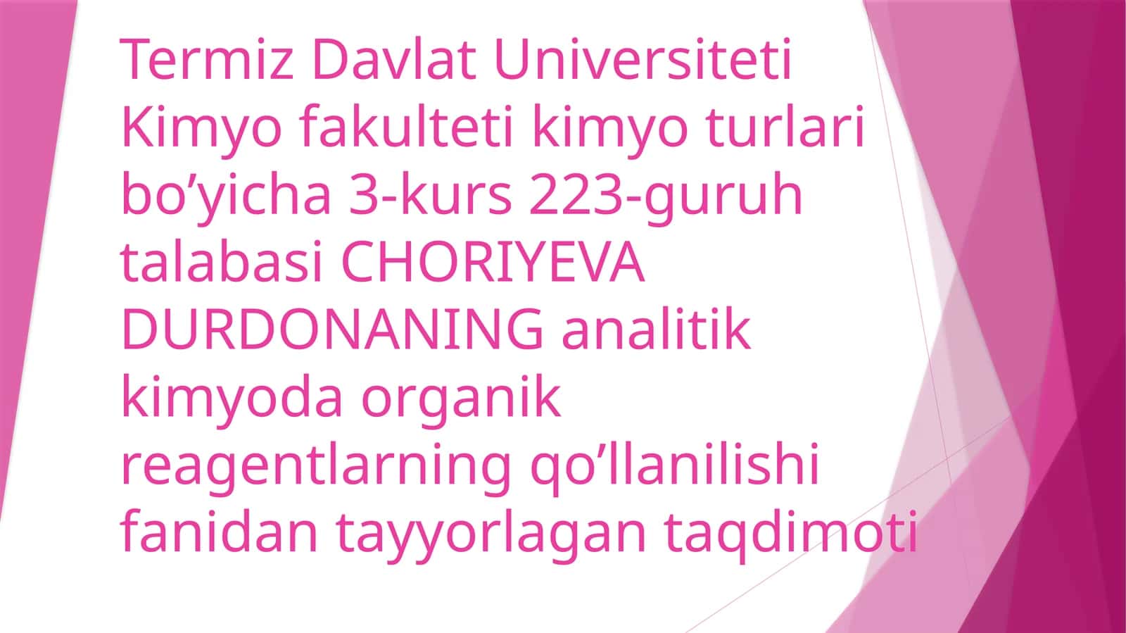 Kimyoning muhim sohalaridan biri: Kompleks birikmalar