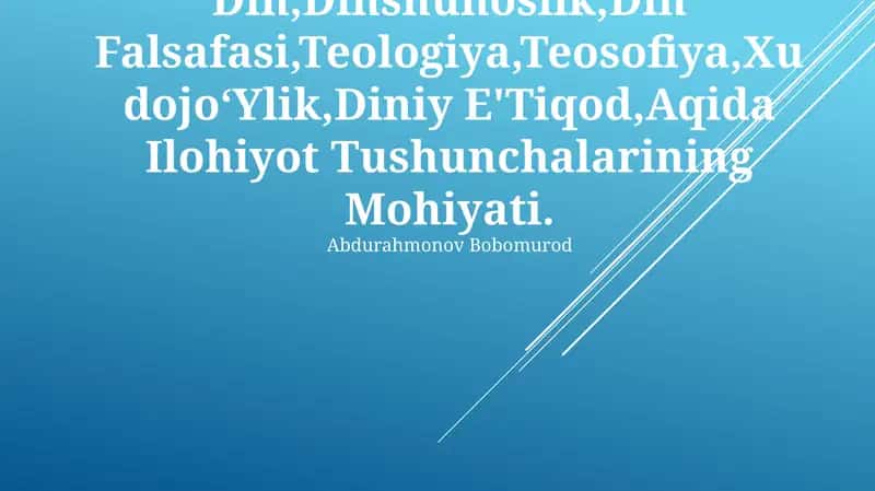 Dinning mohiyati