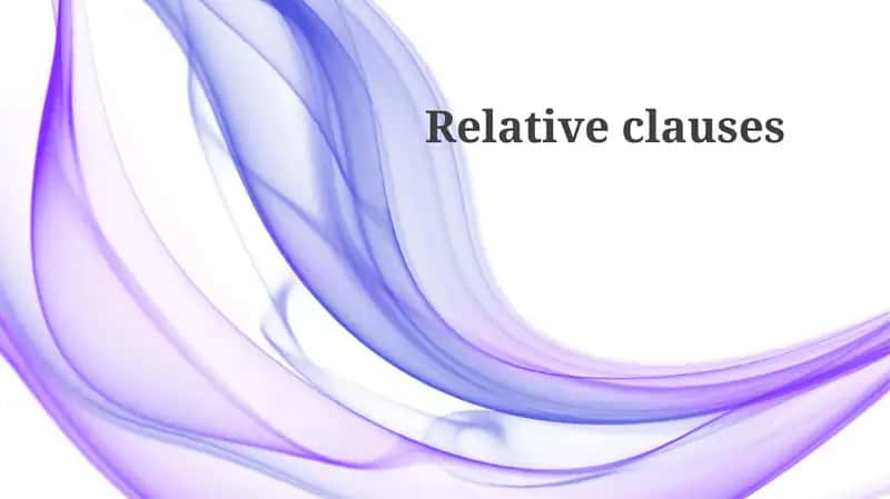 Relative clauses
