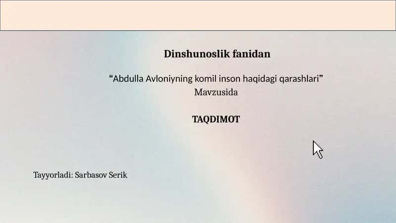 Abdulla Avloniyning komilinson haqidagi g'arashlari