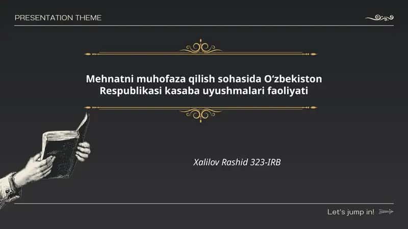 Mehnatni muhofaza qilish sohasida Oʻzbekiston Respublikasi kasaba uyushmalari faoliyati