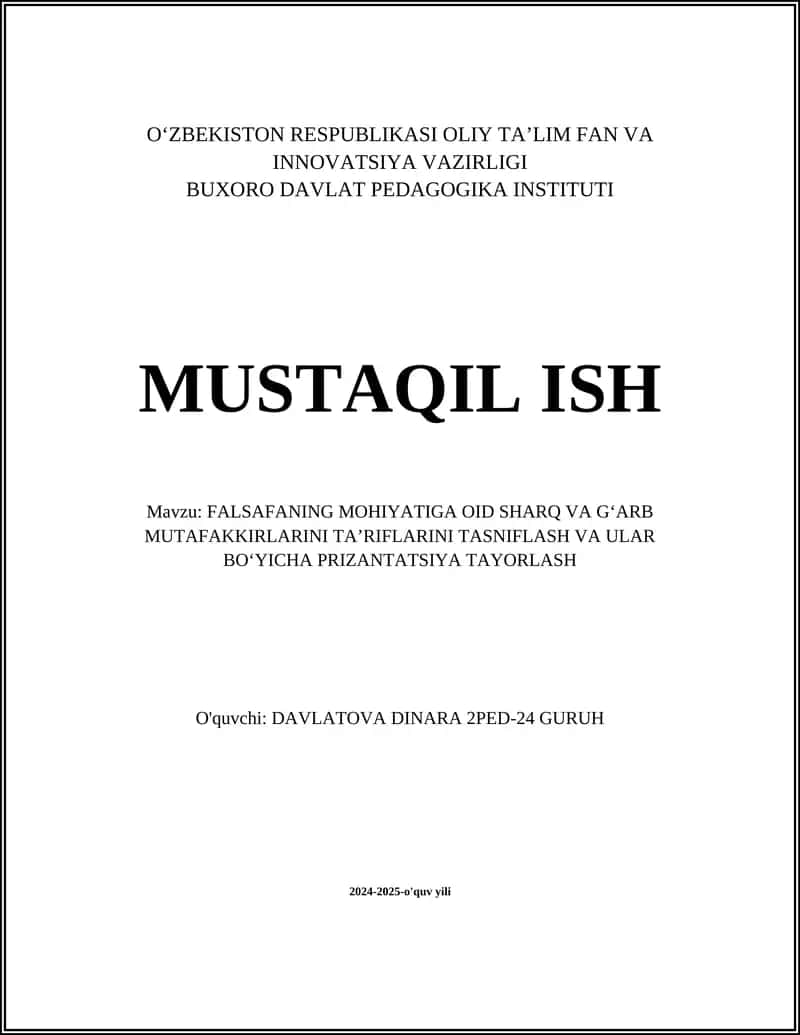 Sharq falsafasi: Asosiy tamoyillar
