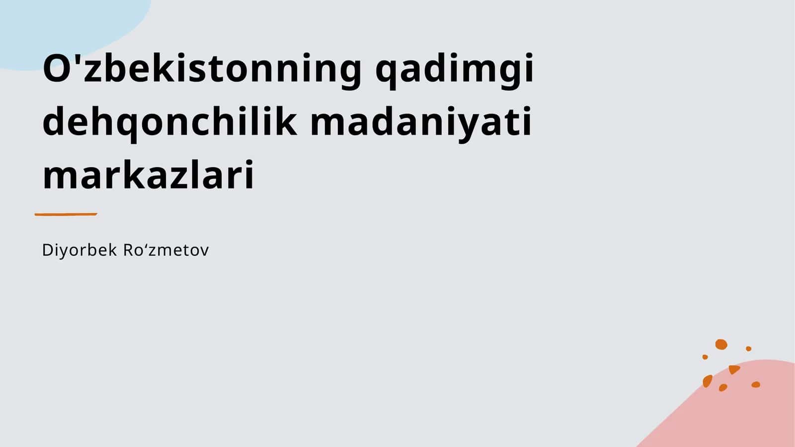 Tarix fanidan mukammal mavzulashtirilgan prezentatsiya