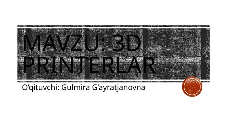 3 D printer