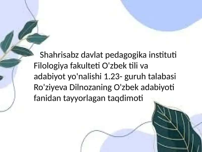 "Turkiy Guliston yoxud axloq" asari taqdimoti